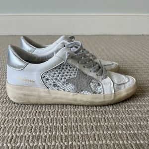 Vintage Havana White and Silver Sneaker